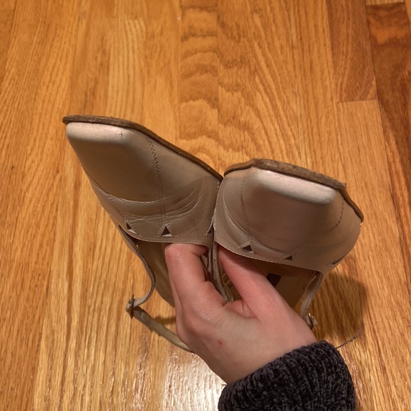 Giorgio Fabiano Leather Shiny Pink Slingback Heels - Picture 12 of 15